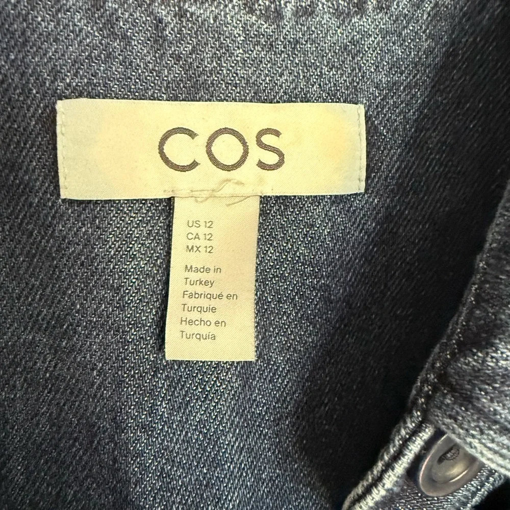 COS denim cap sleeve shirt dress, removable belt. - Picture 2 of 6